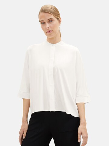 TOM TAILOR Bluse i hvid: forside