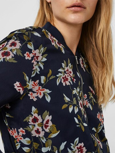 VERO MODA Bomberjacke in nachtblau / dunkelgrün / rosa / bordeaux, Produktansicht