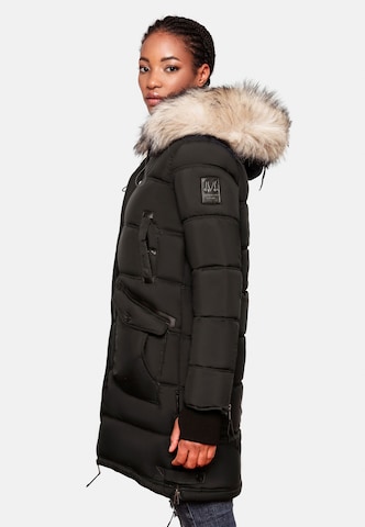 MARIKOO Winter coat 'Chaskaa' in Black: front