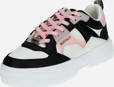 BUFFALO Baskets basses en rose / noir / blanc, Vue avec produit