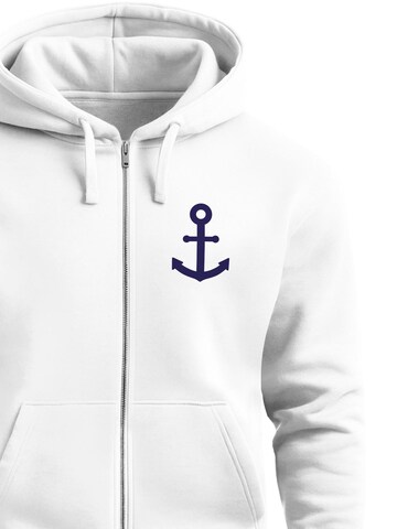 Neverless Sweatjacke 'Anker'‌‌‌‌‌‌‌‌‌‌ in Weiß