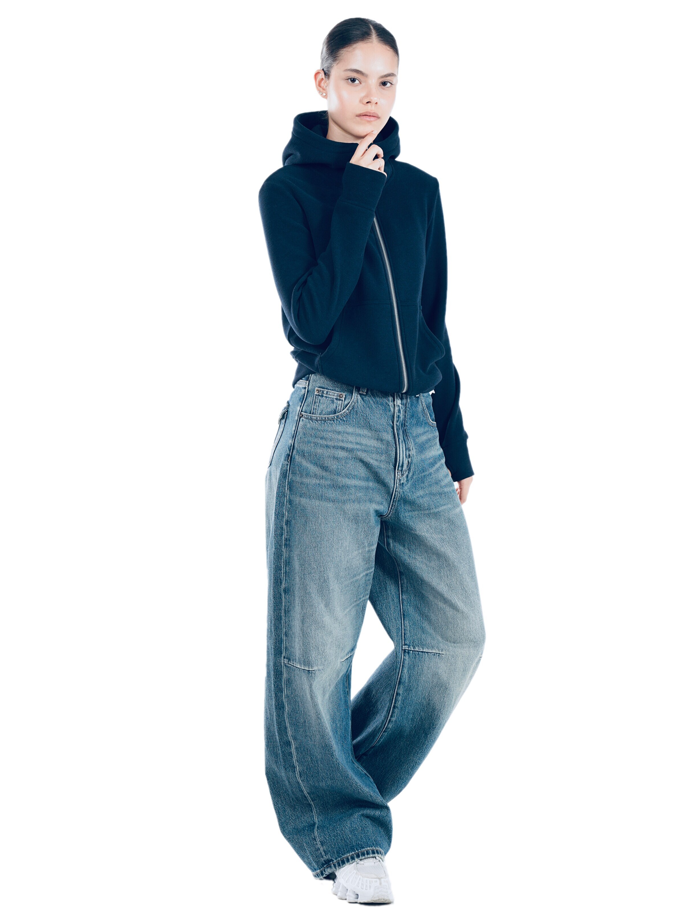 Manteau mi-saison 'YOLIGEX Kapuzenjacke mit Reißverschluss & Kängurutasche' yoligex en bleu