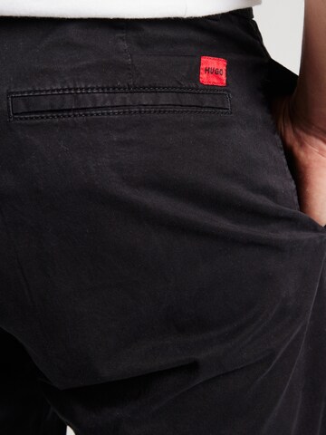 HUGO Slimfit Chino kalhoty 'David251D' – černá