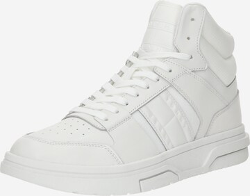 Tommy Jeans High-Top Sneakers 'The Brooklyn' in White: front