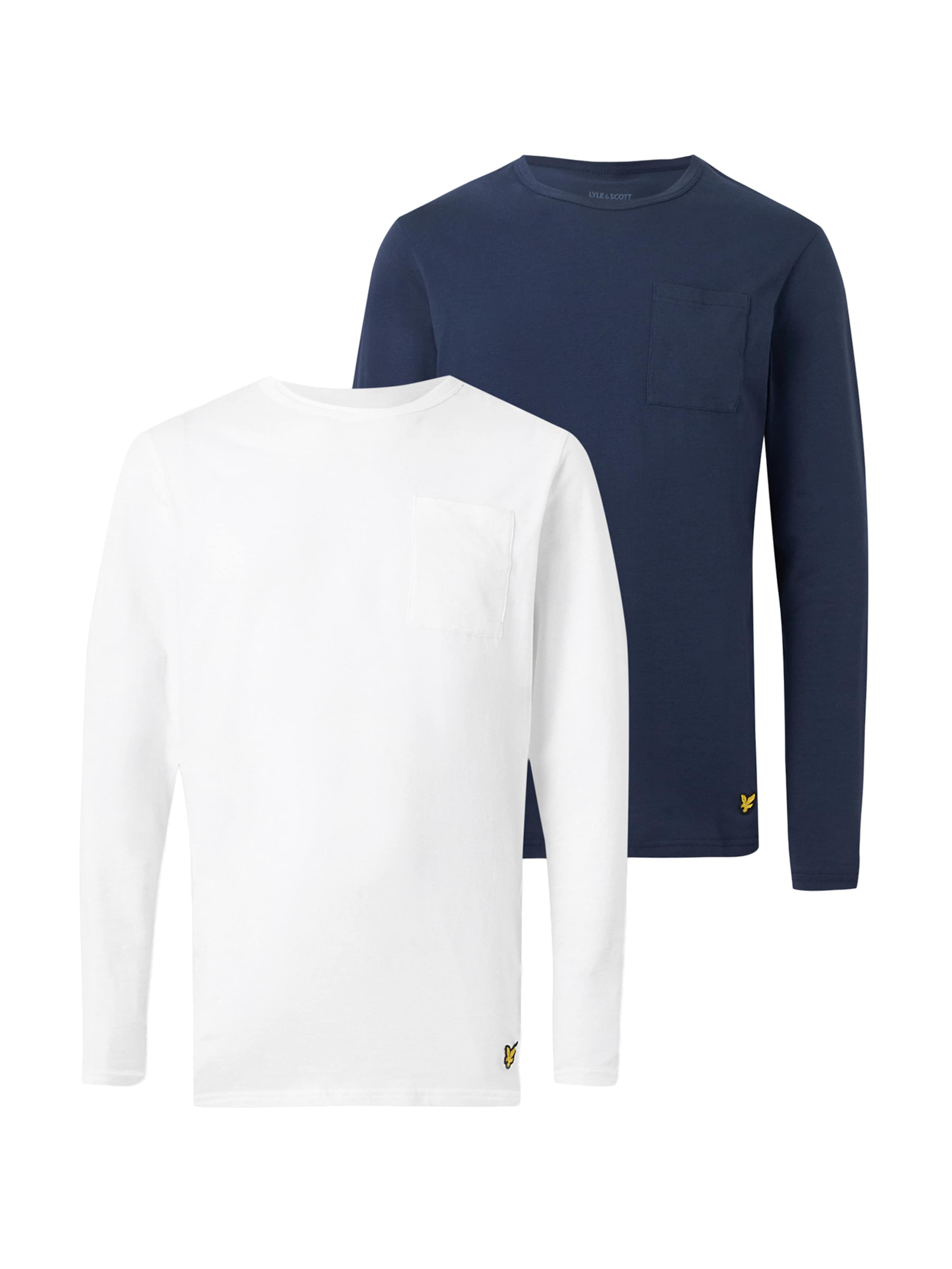 Maglietta in M Lyle & Scott di colore blu scuro / bianco, Visualizzazione prodotti