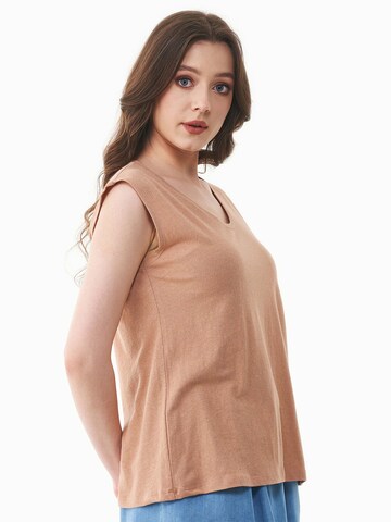 Organication Top in Brown