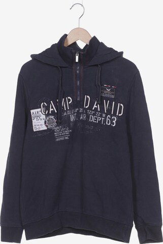 CAMP DAVID Sweatshirt & Zip-Up Hoodie in L in Blue: front