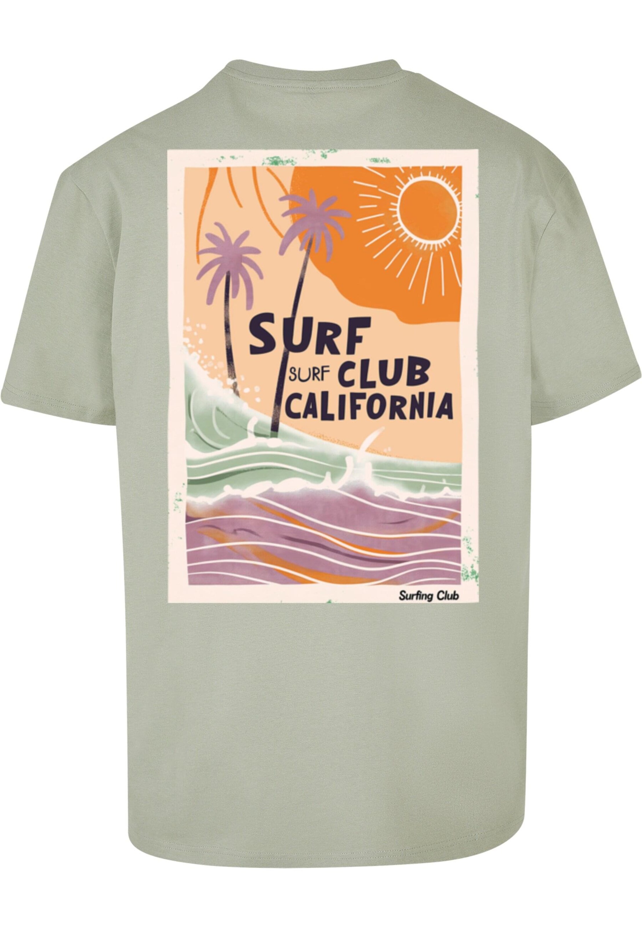 Merchcode Shirt 'Surf Club California ' in Green
