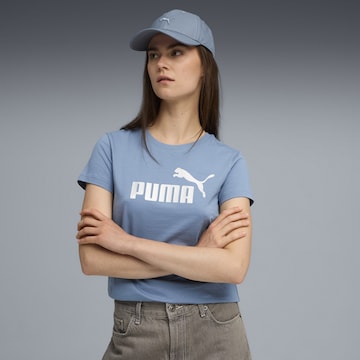 PUMA Performance shirt 'Ess Metallic No. 1' in Blue: front