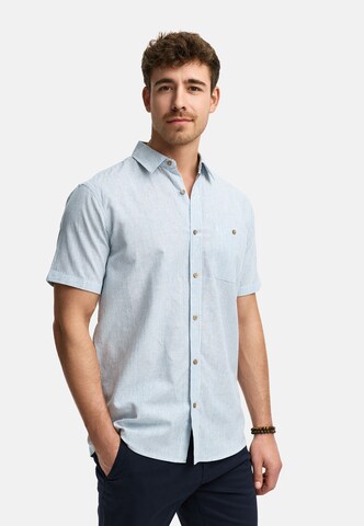 INDICODE JEANS Regular fit Overhemd 'Kiss' in Blauw: voorkant