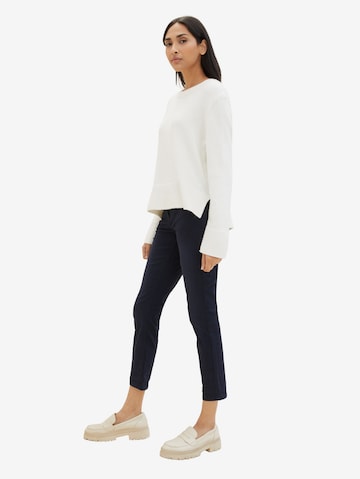 Coupe slim Pantalon TOM TAILOR en bleu