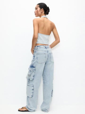 Pull&Bear Loosefit Jeans in Blau