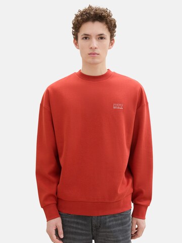 TOM TAILOR DENIM Sweatshirt in Red: front