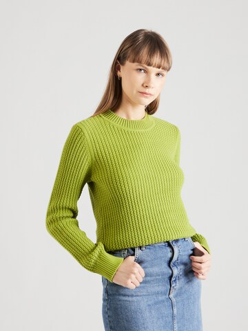 ESPRIT Пуловер в зелено: отпред