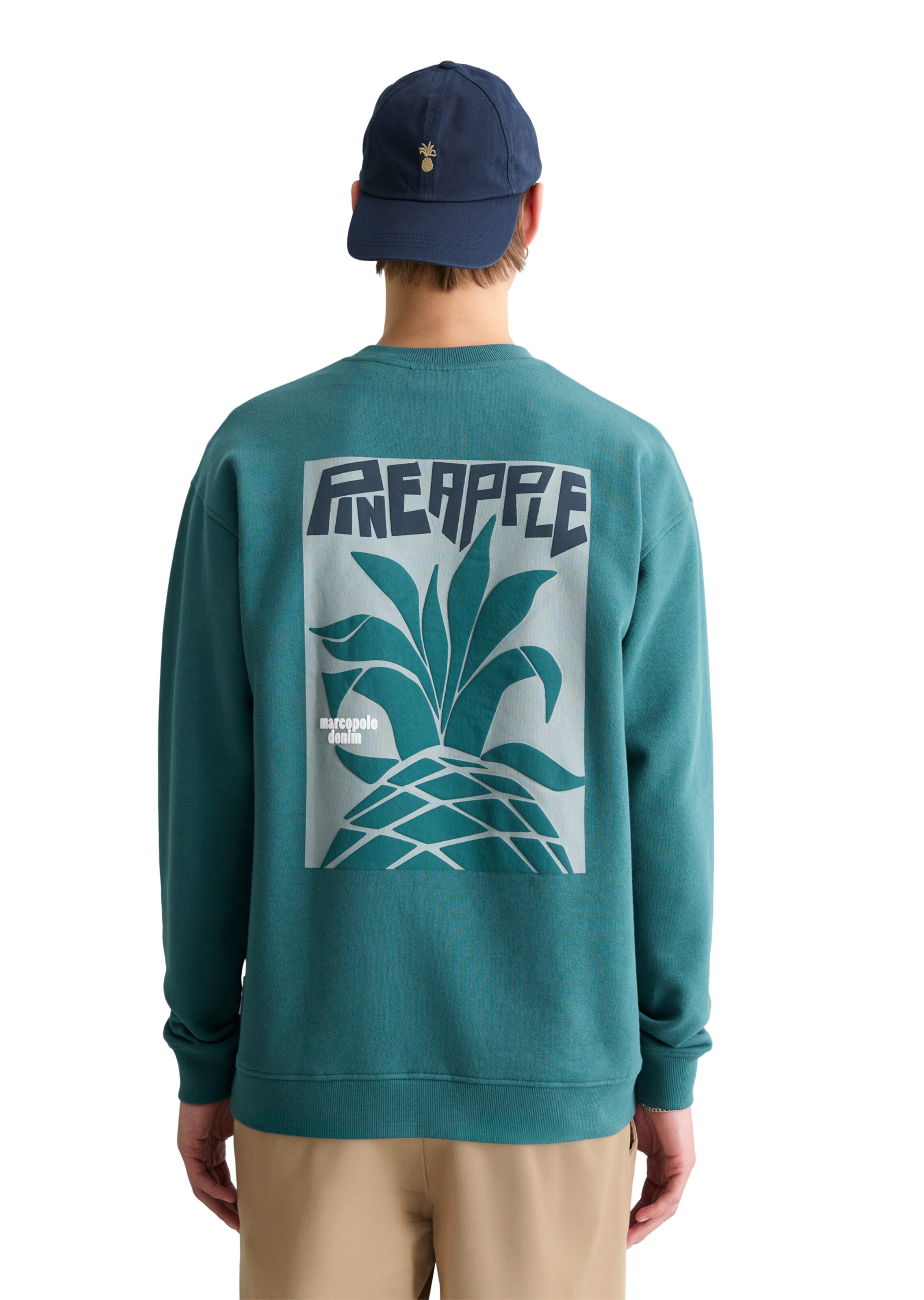 Marc O'Polo DENIM Sweatshirt in Groen: voorkant