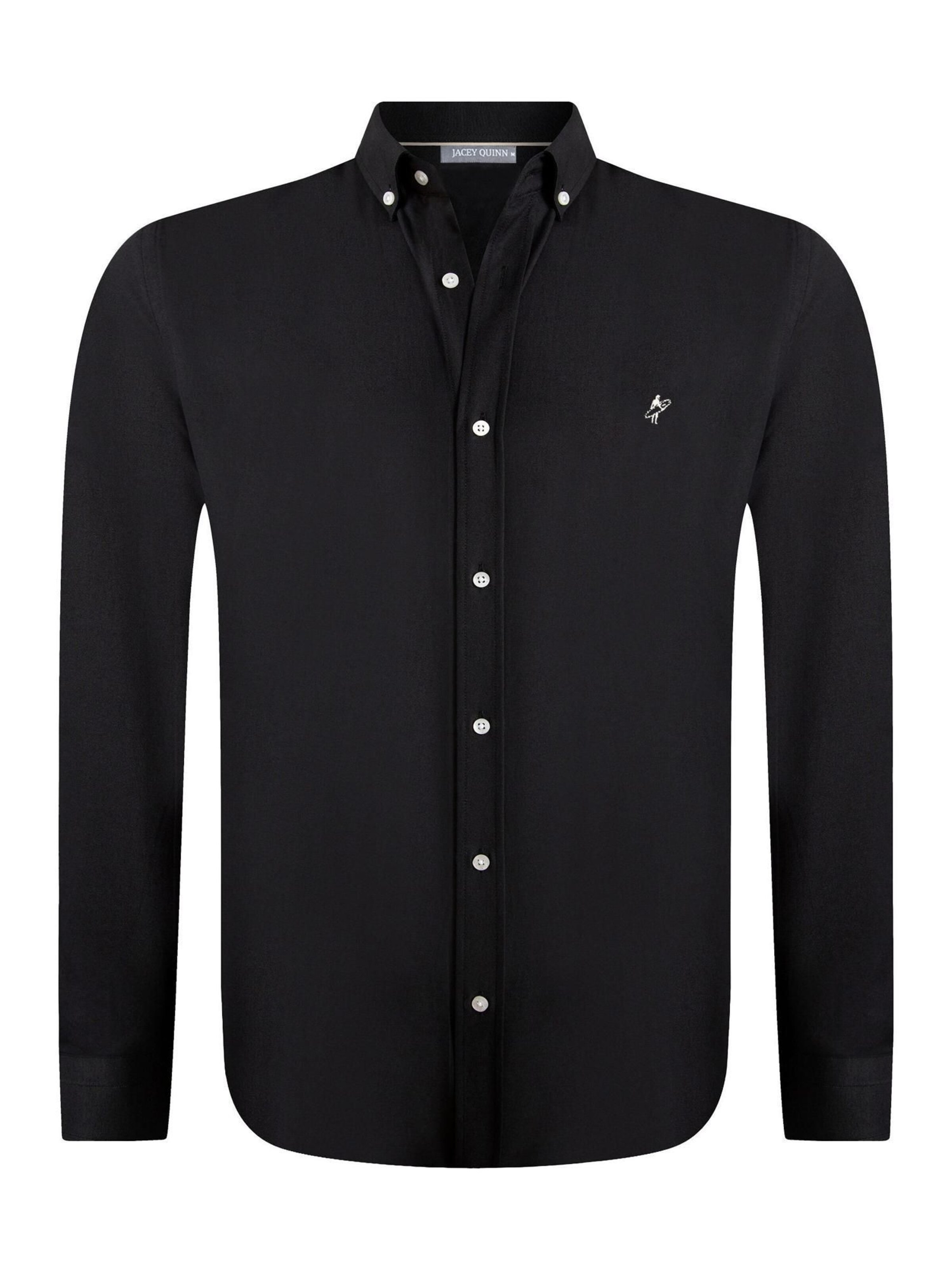juoda Jacey Quinn Standartinis modelis Marškiniai: priekis