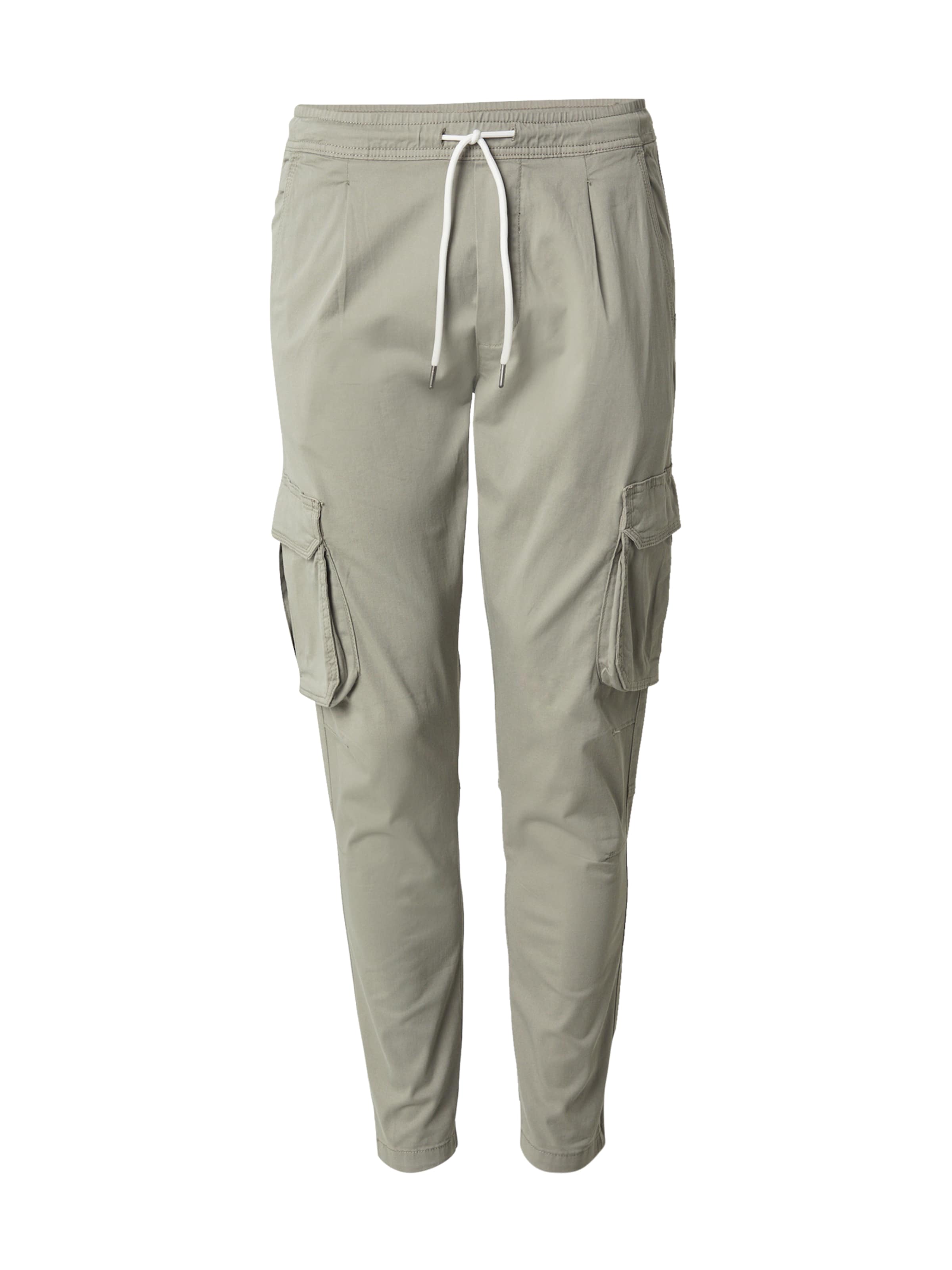 Lindbergh Regularen Kargo hlače 'Superflex' | zelena barva: sprednja stran