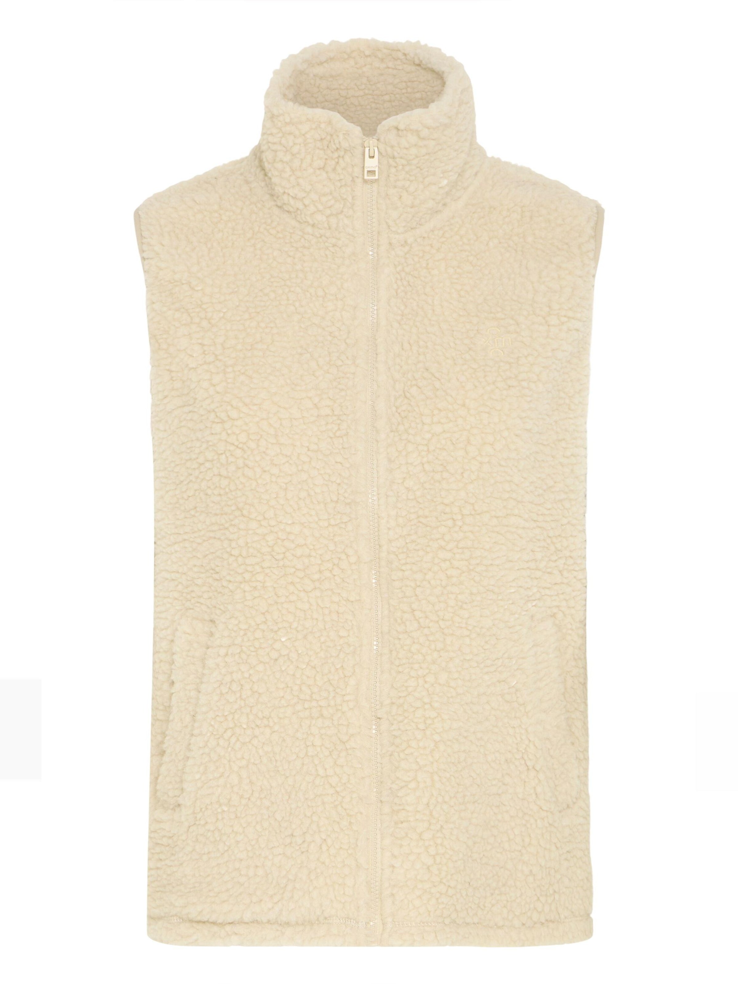 Oxmo Plüschweste ' OXTINNE ' in Beige: Vorderseite