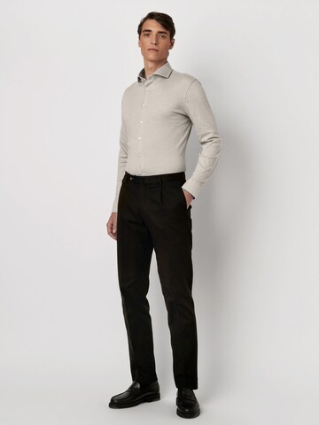 DESOTO Slim Fit Jerseyhemd in Beige