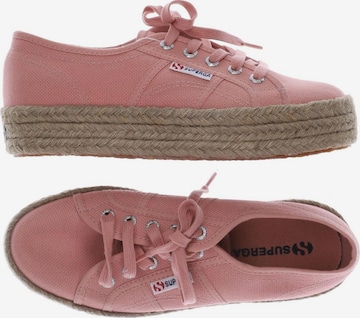 SUPERGA Flats & Loafers in 37 in Pink: front