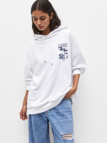 Pull&Bear Sweatshirt in Weiß: Vorderseite