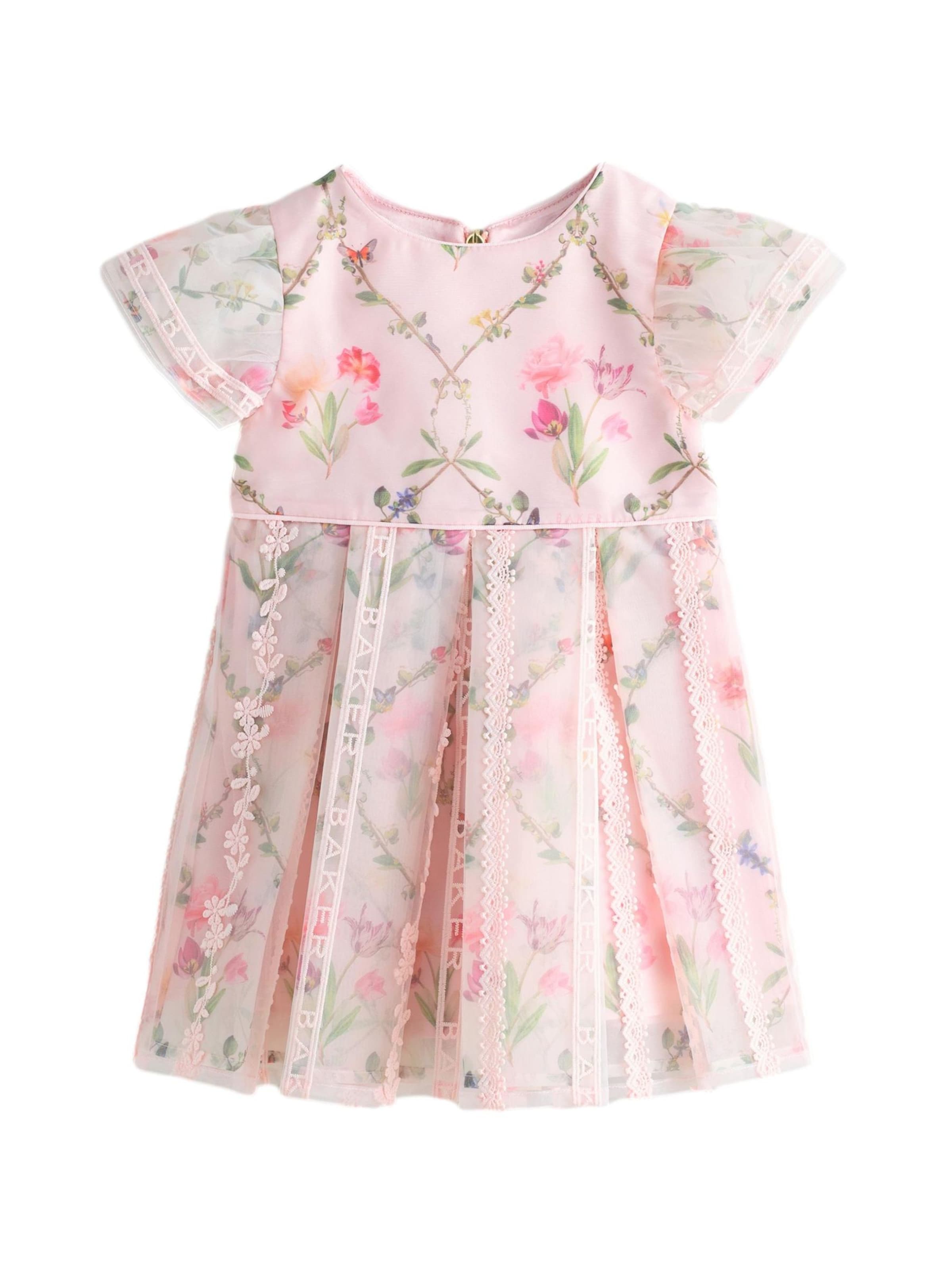 Baker by Ted Baker Dress in Green / Purple / Dusky pink / Red, Item view