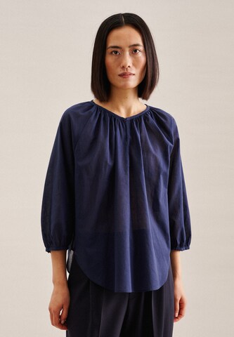 SEIDENSTICKER Blouse ' Schwarze Rose ' in Blauw: voorkant