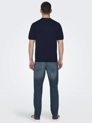Pull-over Only & Sons en bleu