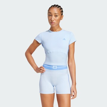 ADIDAS PERFORMANCE Functioneel shirt 'Hyperglam' in Blauw: voorkant