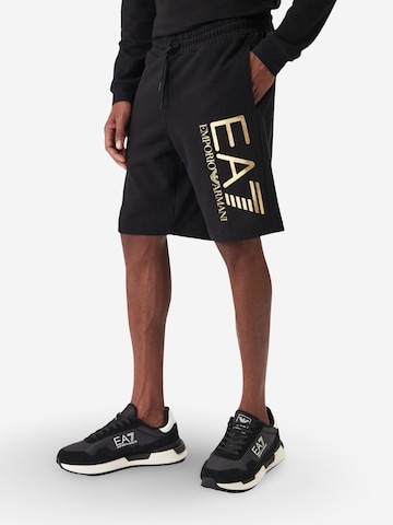 EA7 Emporio Armani Regular Pants in Black: front