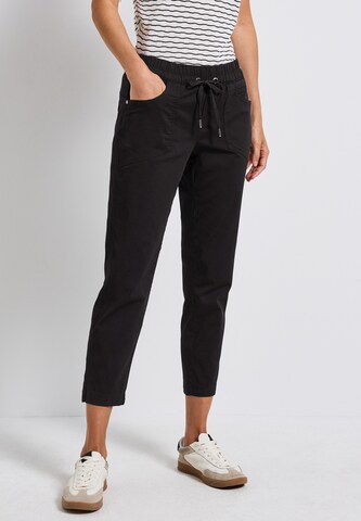 STREET ONE Slim fit Pants in Black: front