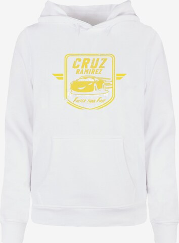 ABSOLUTE CULT Sweatshirt 'Cars - Cruz Ramirez' in Weiß: predná strana