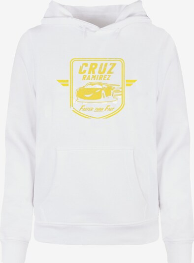 ABSOLUTE CULT Sweatshirt 'Cars - Cruz Ramirez' in hellgelb / weiß, Produktansicht