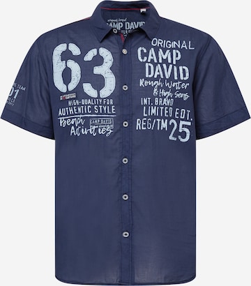 CAMP DAVID Regular fit Overhemd in Blauw: voorkant