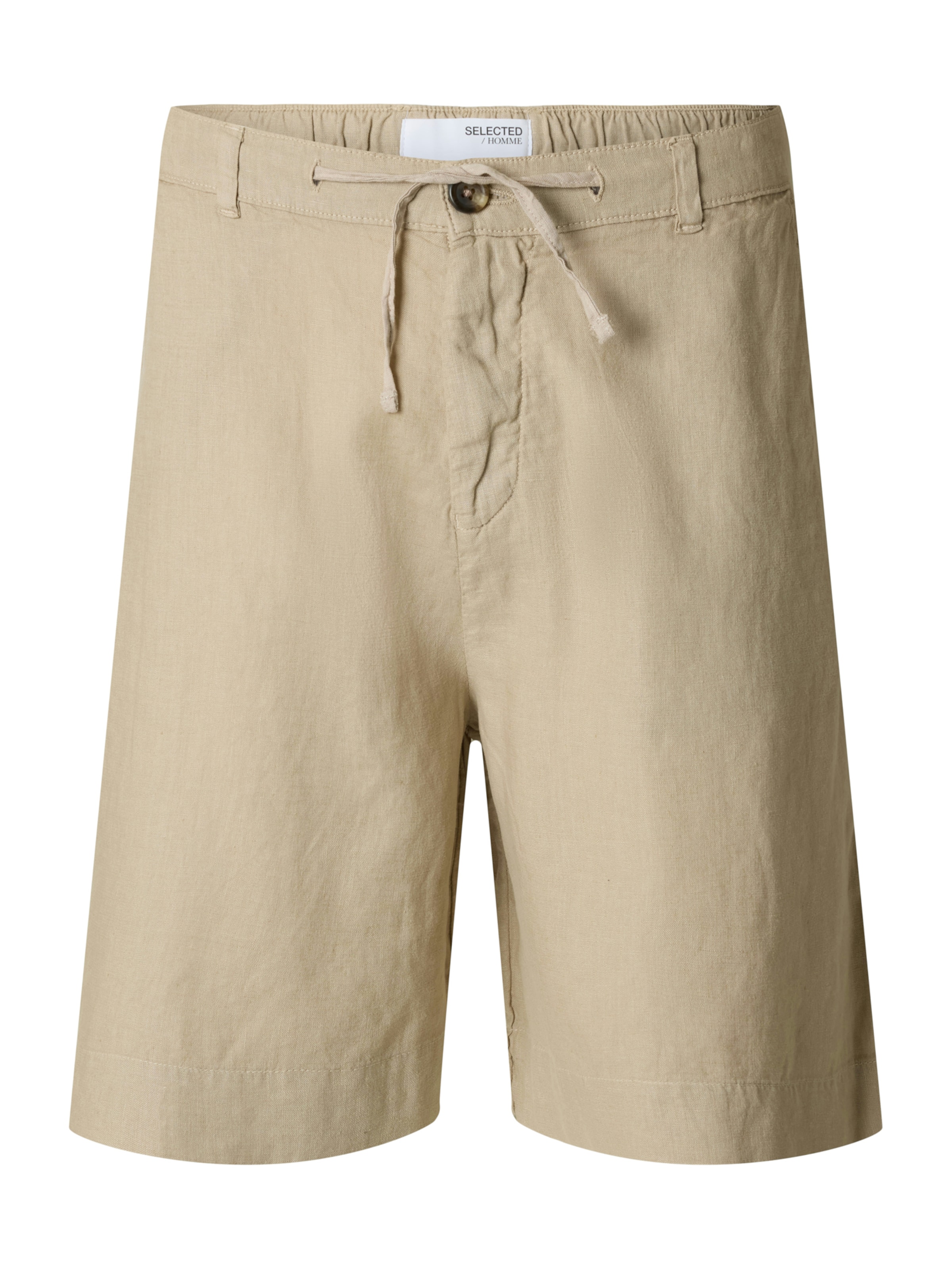 SELECTED Loosefit Shorts 'SLHMAGNUS' in Beige: Vorderseite