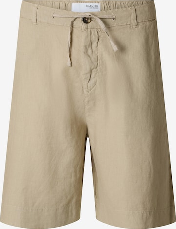 SELECTEDLoosefit Hlače 'SLHMAGNUS' - bež boja: prednji dio