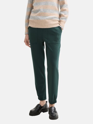 TOM TAILOR DENIM - regular Pantalón en verde: frente