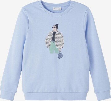 NAME IT Sweatshirt 'Linas' in Blauw: voorkant