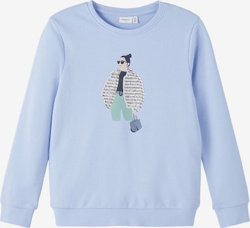 Sweat-shirt 'Linas' NAME IT en bleu : devant