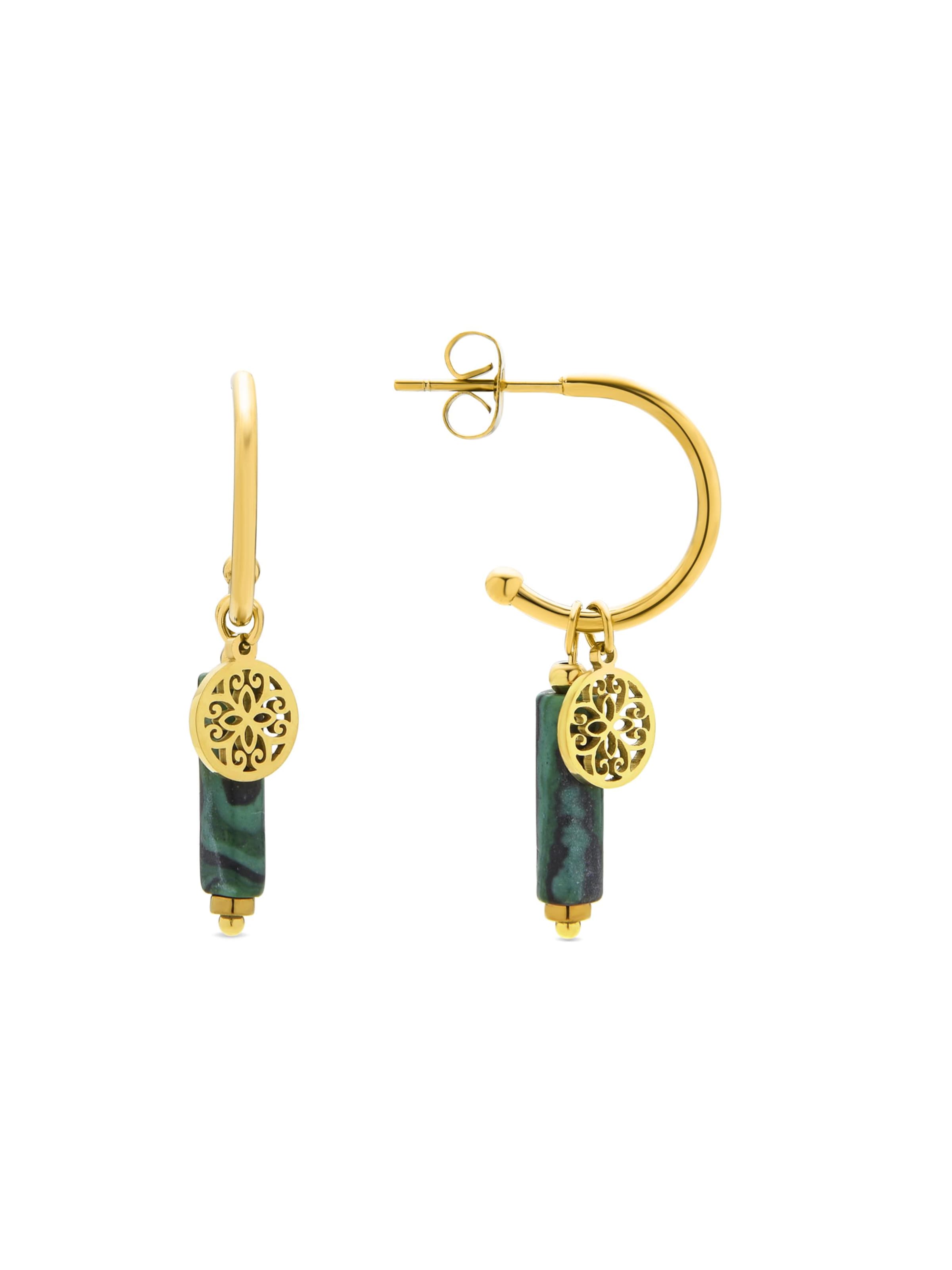 Luxenter Ohrringe 'Nadu'‌‌‌‌‌‌‌ in Grün: Vorderseite