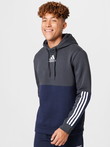 ADIDAS SPORTSWEAR Sportsweatshirt 'Essentials Colorblock Fleece' in Grau: predná strana