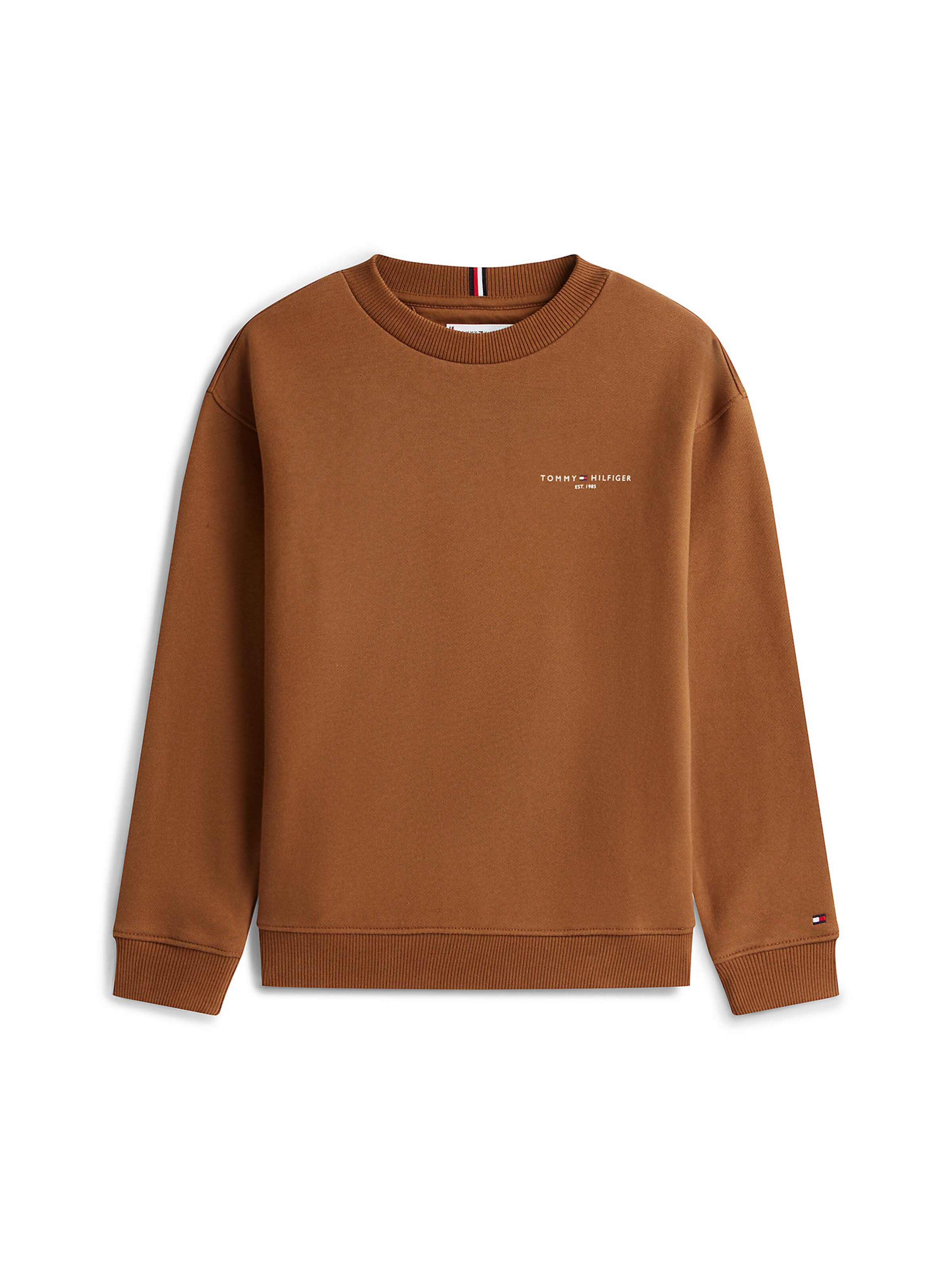 Sweat TOMMY HILFIGER en marron : devant