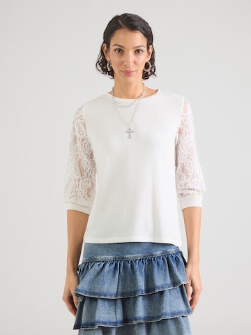 ABOUT YOU Sweter 'Emmy' w kolorze biały: przód