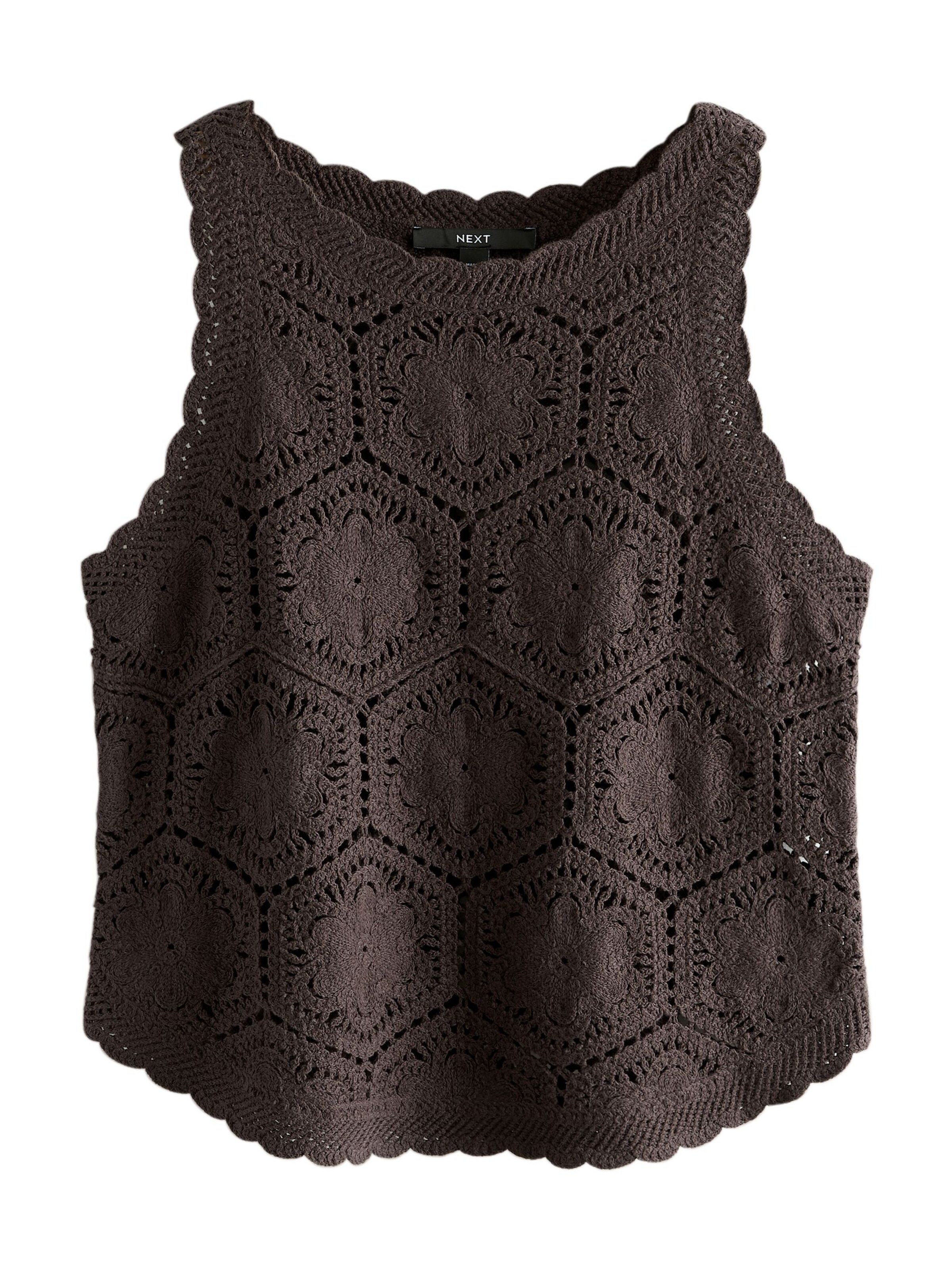 Next - Top de punto en marrón: frente