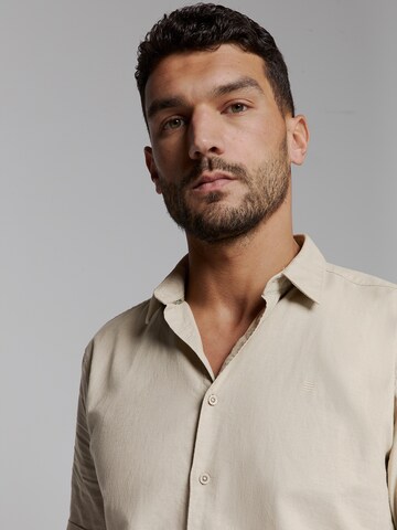 No Excess Regular fit Overhemd in Beige