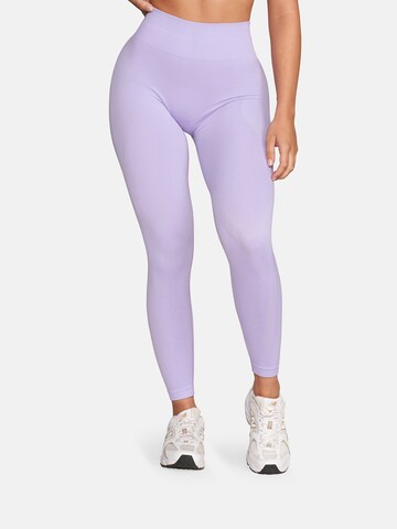 GOLD´S GYM APPAREL Skinny Leggings 'GOLDIE' in Purple: front