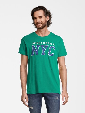 T-Shirt AÉROPOSTALE en vert : devant