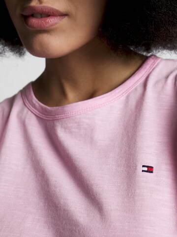 TOMMY HILFIGER T-Shirt '1985 Slim Slub' in Pink