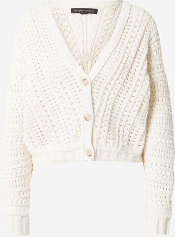 Cardigan Banana Republic en blanc : devant