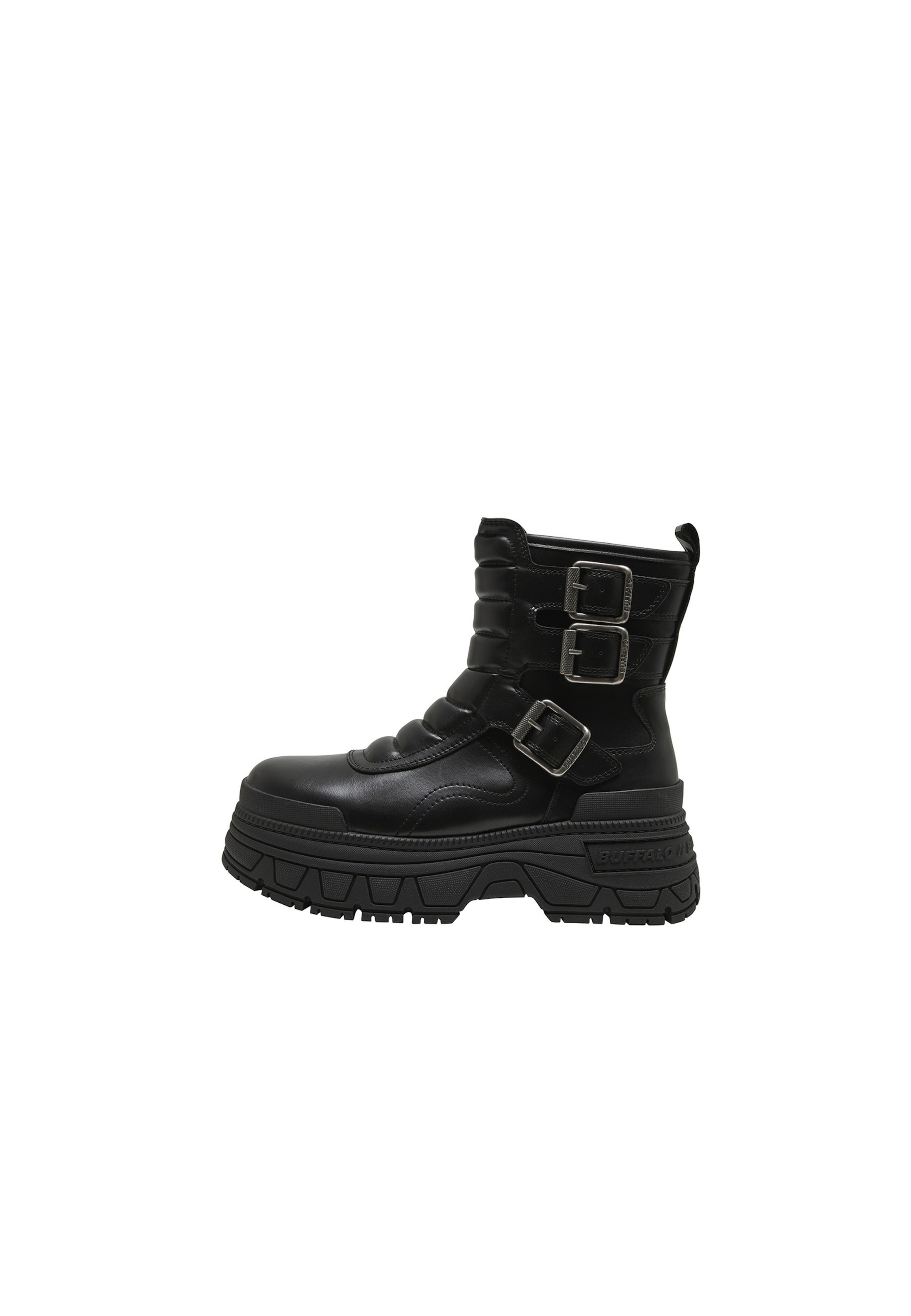 BUFFALO - Botas 'Fusion' em preto: frente